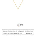 Collar Lariat Doble Capa con Baño Dorado