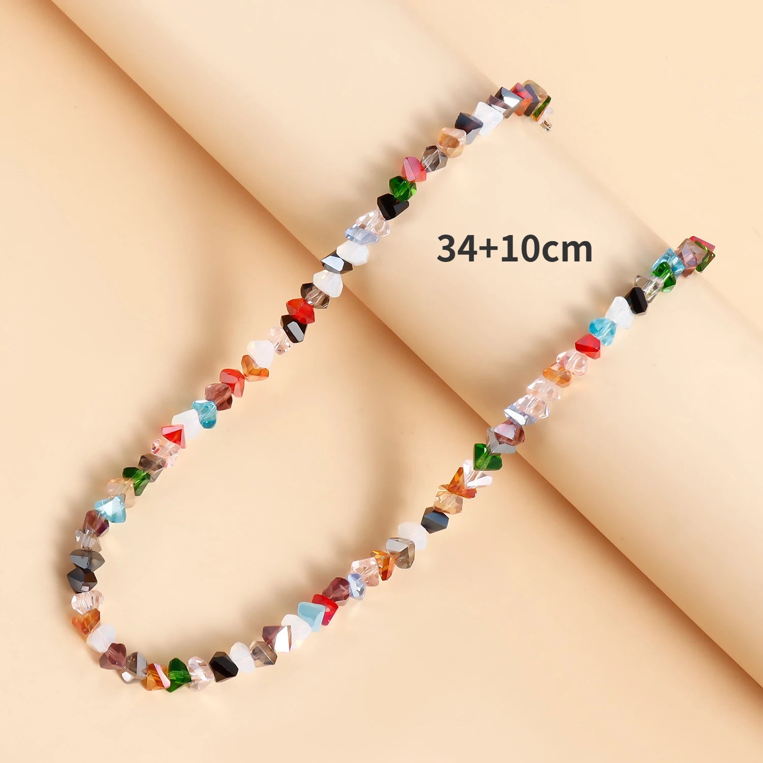 Choker de Cristal Multicolor Estilo Vintage