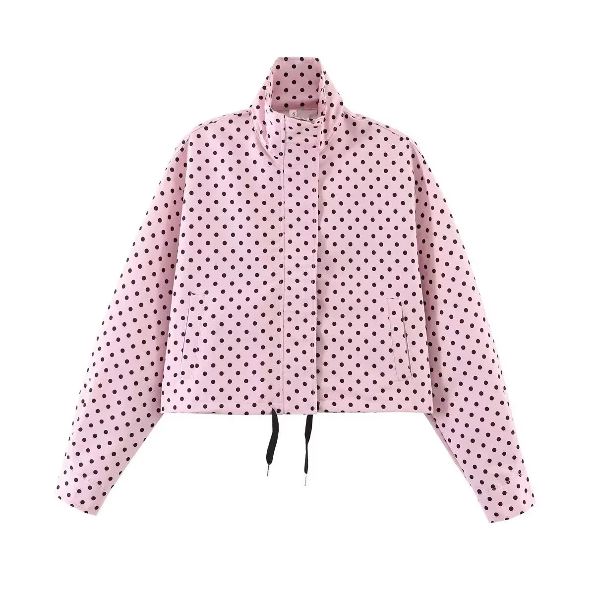 Conjunto Campera con Lunares y Short Cuello Alto